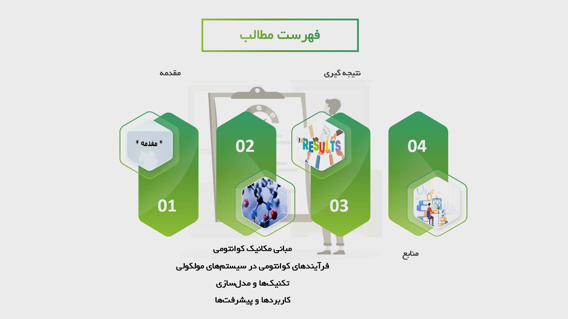 پاورپوینت در مورد فرآیندهای کوانتومی در سیستم‌های مولکولی